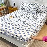 HAIBA tiefes Jersey-Spannbettlaken, 100% Reine Baumwolle, superweich, Premium-Qualität mit starkem, strapazierfähigem Gummiband,120x200+30