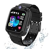 PTHTECHUS GPS Smartwatch Telefon für Kinder, 1,44'' LED Touch Digitalkamera Uhr Support Spiel, Wecker SOS Sprach Chat Smart Watch, Kindergeschenk 4-12 J