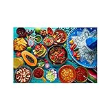 zhengchen Küche Thema Leinwand Malerei Moderne mexikanische Lebensmittel Poster und Drucke Nordic Wall Art Bilder für Wohnzimmer Dekoration 70x100cm/27,5' x39,4 g