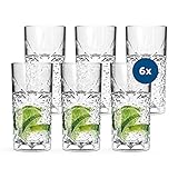 SAHM Gläser Set 6 teilig 450ml | Trinkgläser Set | Timeless Wassergläser Set | Tolle Gin Gläser, Gin Tonic Gläser & Latte Macchiato G