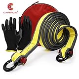 CHAIRLIN Abschleppseil, 5 cm x 4 m, Laborgetestet, 9 Tonnen Bruchfestigkeit – strapazierfähige Tasche mit Kordelzug – dreifach verstärkte Schlaufenende für Sicherheit – Notfall-Abschleppg