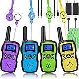 Wishouse Walkie Talkie Kinder Funkgeräte Erwachsene 4er Set Aufladbar mit Akku 2 USB Ladegeräte,Outdoor Camping Spiele Polizei Armee Spielzeuge Weihnachtsgeburtstagsgeschenk für Kinder Mädchen Jung