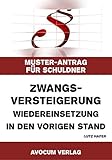 Zwangsversteigerung Wiedereinsetzung in den vorigen Stand - Muster-Antrag für S