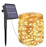 Solar Lichterkette Aussen, Kolpop 24M Led Solar Lichterkette Außen 240 LED Außen Wasserdicht Kupferdraht Lichterketten für Weihnachten Partys Garten Hochzeiten Dekoration Warmweiß
