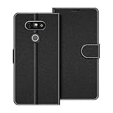 COODIO Handyhülle für LG G5 Handy Hülle, LG G5 Hülle Leder Handytasche für LG G5 Klapphülle Tasche, Schw
