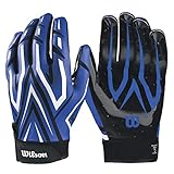 Wilson The Clutch Skill American Football Handschuhe - blau Gr. L