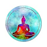 'Buddha' Sonnenfänger Nr 20.4 Ø 15 cm · Geschenk Idee Geburtstag Danke · Symbol der Lehre Erleuchtung Ruhe Entspannung Meditation · Buddhismus Glücksbringer · Hängedek