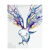Cwfwan Blumenbild Wand Acryl Malen nach Zahlen abstrakte Zeichnung DIY Ölgemälde nach Zahlen 40*50R