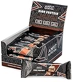 Amazon-Marke: Amfit Nutrition Proteinriegel mit niedrigem Zuckergehalt (19,6gr Protein - 0,8gr Zucker) mit Schokoladen-Fudge Geschmack - 12er Pack (12 x 60g)