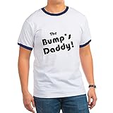 CafePress Bumpsdaddy.Png Ringer T-Shirt Gr. M, marineblau / weiß