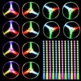Herefun 12 Stücke Fliegen Spielzeug, Licht Bambus Libellen LED Leuchtspielzeug, Mitgebsel Gastgeschenke Kindergeburtstag Glow in The Dark Jungen Mädchen Kinder (12 PCS)