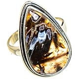 Turkish Tube Agate, 925 Sterling Silber Ring 10.25