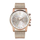 Damen Armbanduhr Analog Quarz Uhr Frauen Mode Casual Uhr Einfach Mesh Metallarmband Damenuhr Analoge Quarzuhr Armband Elegant Uhr Luxus Geschäfts Klassisch Geschenk 2019 LEEDY