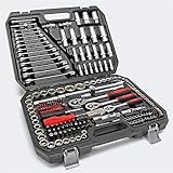 Ratschen-Steckschlüssel-Satz 215tlg. Schraubenschlüssel Nusssatz Nusskasten Werkzeug