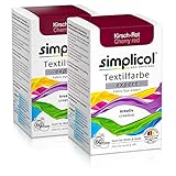 simplicol Textilfarbe expert Kirsch-Rot 1704, 2er Pack: Farbe für kreatives, einfaches Färben in der W