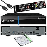 GigaBlue Trio 4K UHD HDR Sat Receiver 1xDVB-S2X MS + 1xDVB-C/T2 Tuner E2 Linux Smart Receiver, Media Player, HbbTV Mediathek, inkl. interne 1TB HDD PVR, EasyMouse HDMI-Kab