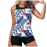 Vexiangni Badeanzug Damen V-Ausschnitt Monokini Neckholder Cut Out Einteiliger Bademode Blätter Bedruckt Tropisch Bikini Bauchweg Swimsuit Schlankheits Einteilige Swimsuit Mode Schwimmanzug