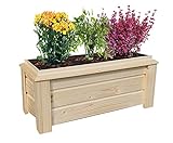 BLUMENTOPF Gartentopf KISTE für Terrasse oder Balkon Blumenkasten BLUMENBEET MIT ABNEHMBAREN TÖPFEN Blumentopf Hochbeet Holzkiste für Blumen oder Kräuter pflanzkübel Balkonkasten hochbeet Gartentöp