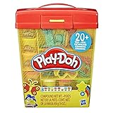 Play-Doh E9099 Großes Knetset mit Aufbewahrungsbox für Kinder ab 3 Jahren mit 8 Farben und über 20 Knetwerkzeug