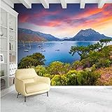 HUANG YA HUI Wallpaper Fototapeten Blick Auf Das Meer Naturlandschaft 3D Stereo Raum Hintergrund Wand Papier Home Decor Wandb