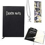 Death Note Notizbuch mit Federstift, für Cosplay-Liebhaber, kann als Tagebuch und Notizbuch verwendet werden (mit Federstift und L-förmiger Halskette)