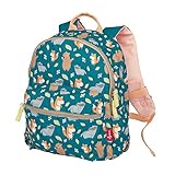 SIGIKID 25131 Rucksack Fuchs Colori Mädchen und Jungen Kinderrucksack empfohlen ab 2 Jahren grün, 30x23x17