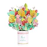 Ruellison Kreative 3D Gruu Karte Handgemachte Rose Sakura Blessing Message Karte Geeignet für Geschenke für Alle Gelegenheiten,Mehrfarbig