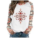 SUNNSEAN Bluse Tops Teenager Mädchen Sweatshirt Langarmshirt Pusteblume Muster Lange Ärmel Pullover Rundhals Hoodie Tops 90S Streetwear Herz Druck Tumblr Hoodie Slim Fit Freizeit Sport Lang