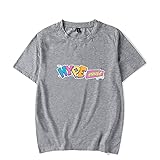 Yumenam Unisex The Hype House Druckt Beiläufig Lose T-Shirt Kurzarm Rundhals Sommer Tee Shirt Bluse Tops Ob