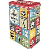Nostalgic-Art 31115 Retro Kaffeedose Coffee Collage – Geschenk-Idee für Kaffee-Liebhaber, Blech-Dose mit Deckel, Vintage Design, 1,3