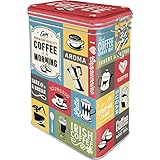 Nostalgic-Art 31115 Retro Kaffeedose Coffee Collage – Geschenk-Idee für Kaffee-Liebhaber, Blech-Dose mit Deckel, Vintage Design, 1,3