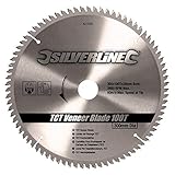 Silverline 427539 Hartmetall-Furniersägeblatt, 100 Zähne 300 x 30, Reduzierstücke: 20, 25 u. 16