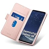 Aunote Samsung Galaxy S8 Hülle, Handyhülle Samsung S8, Schutzhülle Samsung S8, Tasche Samsung S8, Klapphülle Samsung S8, Leder Etui Folio, Flip Phone Cover Case, Hülle Samsung S8 klappbar. Roseg