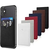 6 Stücke Telefon Karten Taschenhalter Karten Stick PU Leder Handy Karten Tasche, ID Kreditkarten Brieftasche Handy Hülle für Rückseite des Telefons Kompatibel mit Meisten Smartp