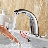 Modundry Automatische Infrarot Sensor Wasserhahn, Waschtischarmatur Smart Berührungslos Waschbecken Handwaschbecken mit Steuerbox für Küche Badezimmer Haushalt und gewerbliche Zweck