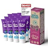 DENTAL DELIGHT Berry Blast (Öko-Test SEHR GUT) | 12x fruchtige Zahnpasta Blaubeere-Minze | vegan klimaneutral ohne Mikroplastik