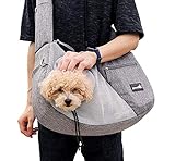 pecute Tragetasche Katzen Hunde Haustier Umhängetasche für Hunde und Katze, Leicht und Atmungsaktiv, Verstellbarer Schultergurt für Kleine und Mittlere Haustiere Maxi. Tragfähigkeit 6 kg