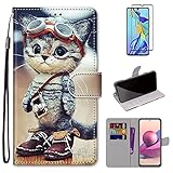 MUTOUREN Handyhülle Kompatibel mit Samsung Galaxy S20 Plus Hülle PU Leder Schutzhülle Brieftasche Flip Wallet Case Cover mit 1* Displayschutzfolie - M