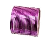 Touchstone Bunte Armband-Kollektion Modern recht attraktiven Blick Wrist Filler indischen Bollywood Lila Farbe Thin Designerschmuck Metallarmband-Armband-Set 24 für F