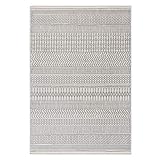 mynes Home Kurzflor Teppich Grau im Boho Stil mit Fransen, Kinderfreundlich, Haustierfreundlich, Hochwertige Designer Teppiche für Wohnzimmer, Größe: 200 cm x 290