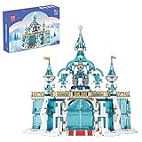 Sunbary Kristallschloss für Prinzessin, Magisch Schloss Modell Bausteine Bausatz, Mould King 11007, DIY Modular Building, 1295+ Teile Klemmbausteine mit Lego Frozen 43172