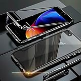 Coolgadget Hülle für iPhone 6 Plus / 6S Plus Magnet Bumper Schutz [Schlicht, Anti-Fingerprint, 9H Glas] Magnet C