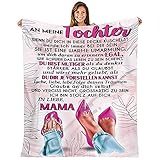 kuscheldecke flauschig, An Meine Tochter Personalisierte Nachricht Brief Geburtstag Geschenke Decke,Super weich Mikrofaser Flanelldecke, Mutter zu Tochter Positive Ermutigung und Liebe T