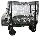 Bollerwagen Regenschutz Regenverdeck Universal Passend Für Handwagen Mit Dach aus PEVA Umweltfreundlich Recyclebar PVC