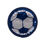 SCHOOL-MOOD Pailetten-Patchy, Klett-Patchies für Schultaschen und Zubehör (Fußball)