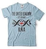 Silk Road Tees Männer Vereinigtes Königreich T-Shirt England Union Jack Heritage-T-Shirt Medium Hellb