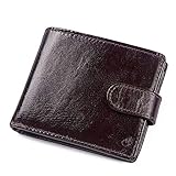 Herren Leder Brieftasche Kurz Smart Bluetooth Anti - Theft Wallet Wallet (Color : Dark Gray, Size : S)