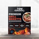 TOM COCO 38022 BBQ 10KG Premium Grillbriketts aus Kokosnussschalen,Schw