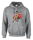 zagorka-de Rockabilly sexy Pinup Dices Dots 50er Jahre-Style Roulette Grau Hooded Kapuzenpullover -3346