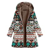 Beudylihy Damen Winter Lammwolle Mantel Lange mit Kapuze Oversize Warmer Plüsch Hoodies Jacke Herbst Winteroutwear Kapuzenmantel Parka mit Taschen und Knopfleiste plush gefüttert Kapuzenjack